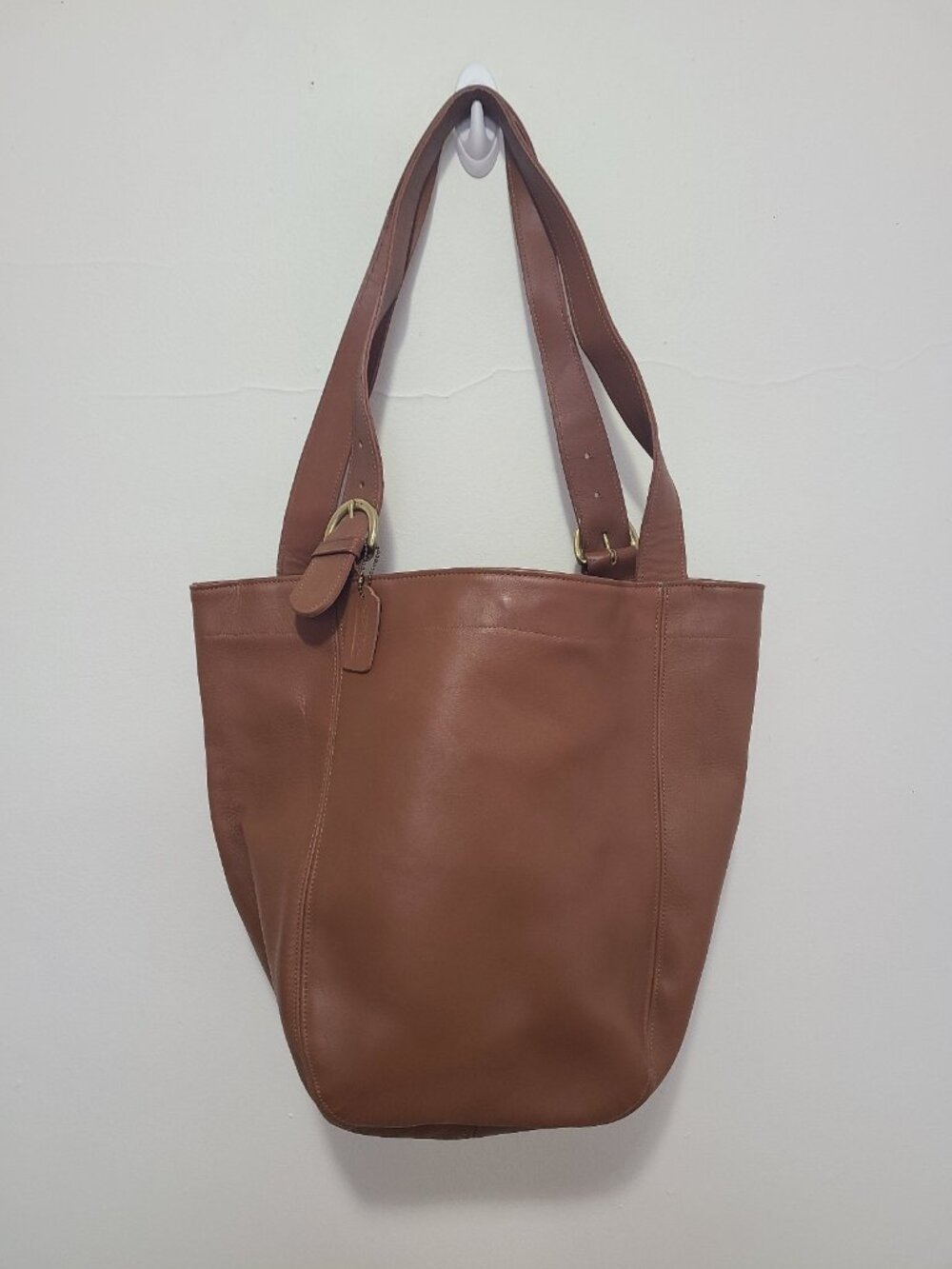 COACH Vintage Duffle SOHO British Tan Leather tote Bag 4082 Large